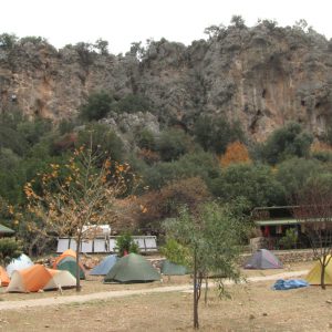 Escalada in Antalya, vedere din camping