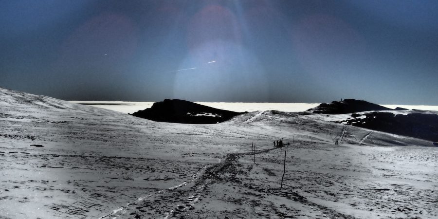 Alergare de iarnă Sinaia - Babele, vedere spre Cota 2000 dinspre urcarea spre Babele
