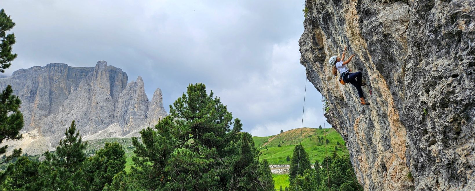 Sasso Della Malga, traseul Schun Besser (6a+)