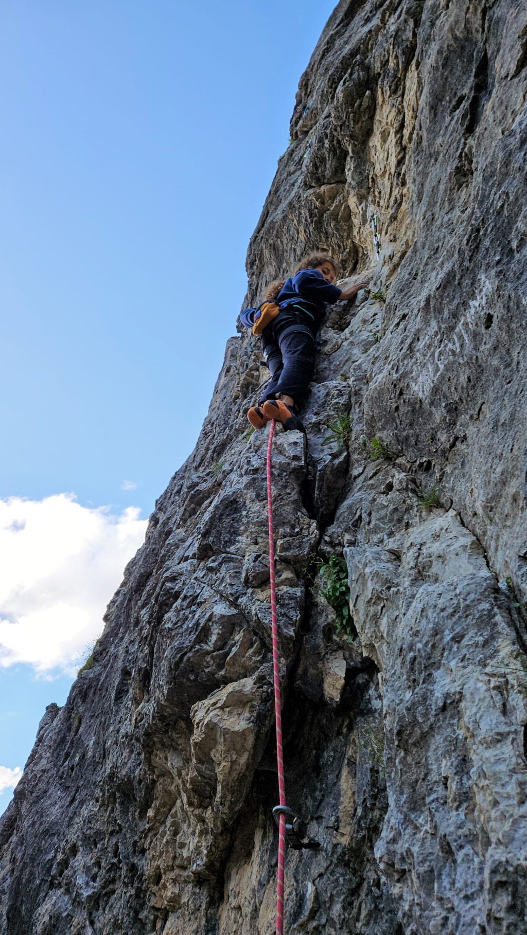 Sasso delle Ortiche, front B, traseul Lord (5c)