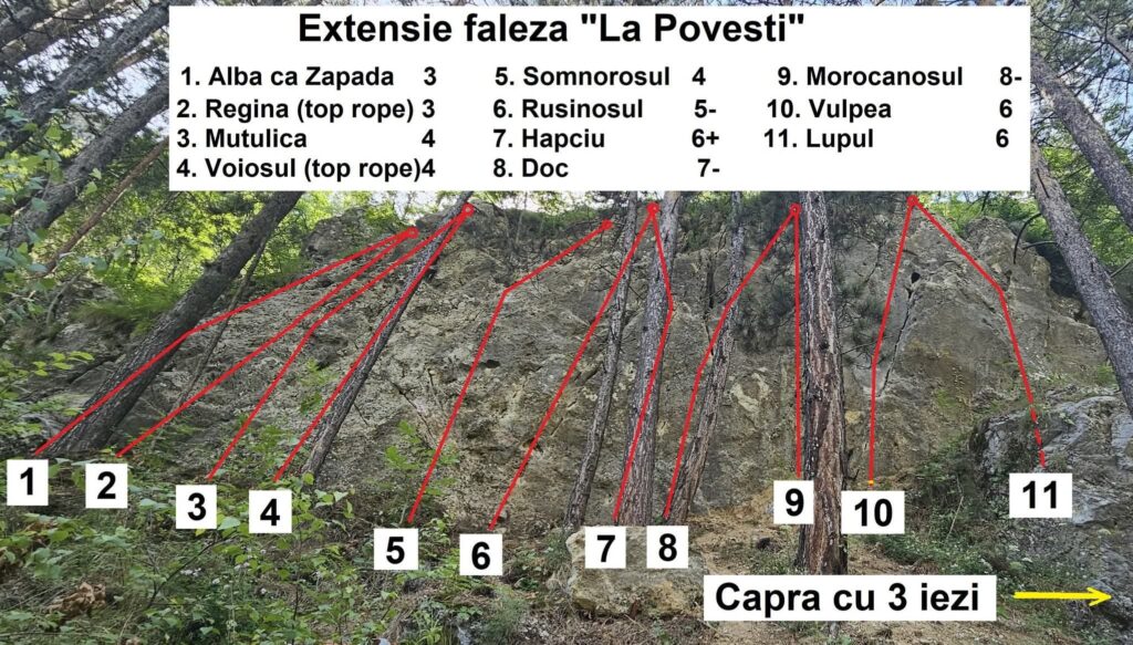 Topo extensie faleza La Povești, Baia de Fier. Sursa: Cristi Iacob