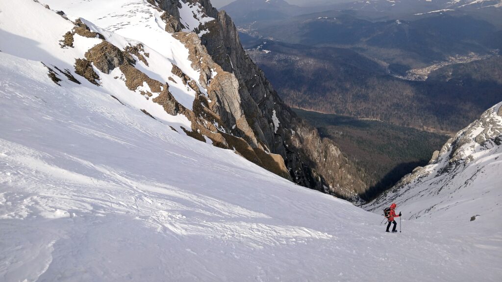 Eu la începutul coborârii pe Valea Albă